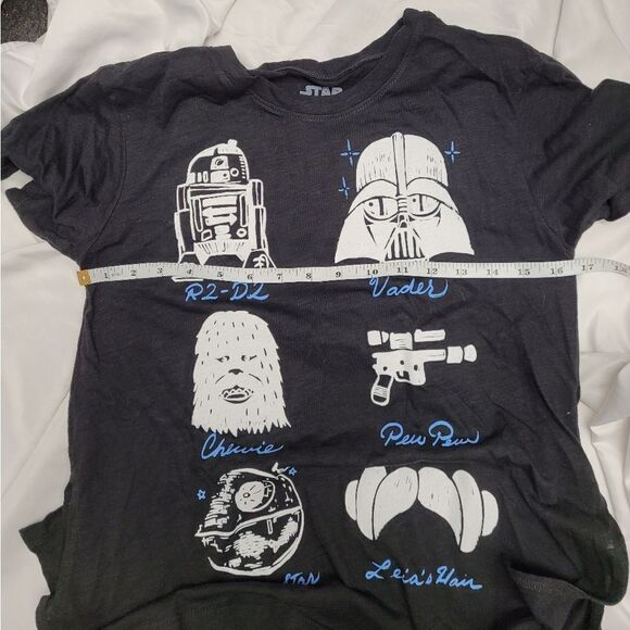 NEW STAR WARS x DOE t-shirt black split side short sleeve tee L - Picture 7 of 8